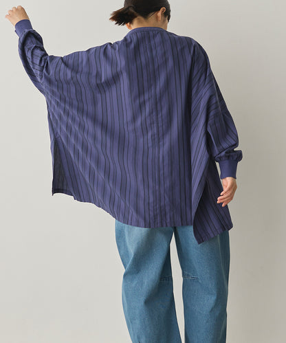 製品洗いブロード袖口リブBIGシャツ[1325-4105]