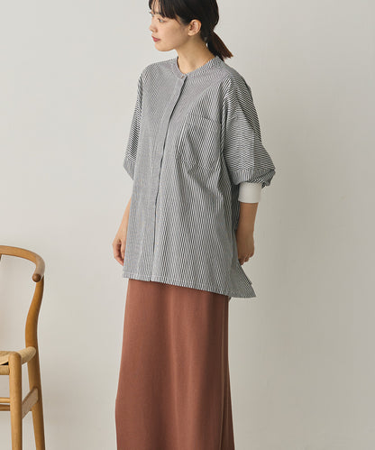 製品洗いブロード袖口リブBIGシャツ[1325-4105]