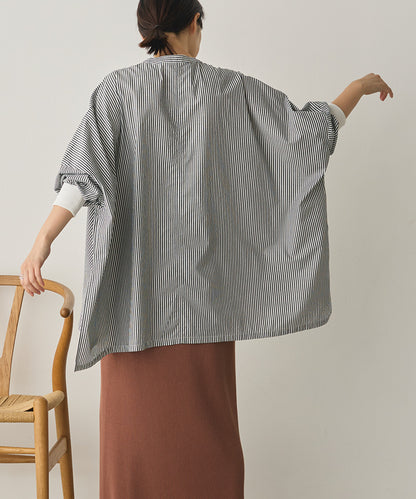 製品洗いブロード袖口リブBIGシャツ[1325-4105]