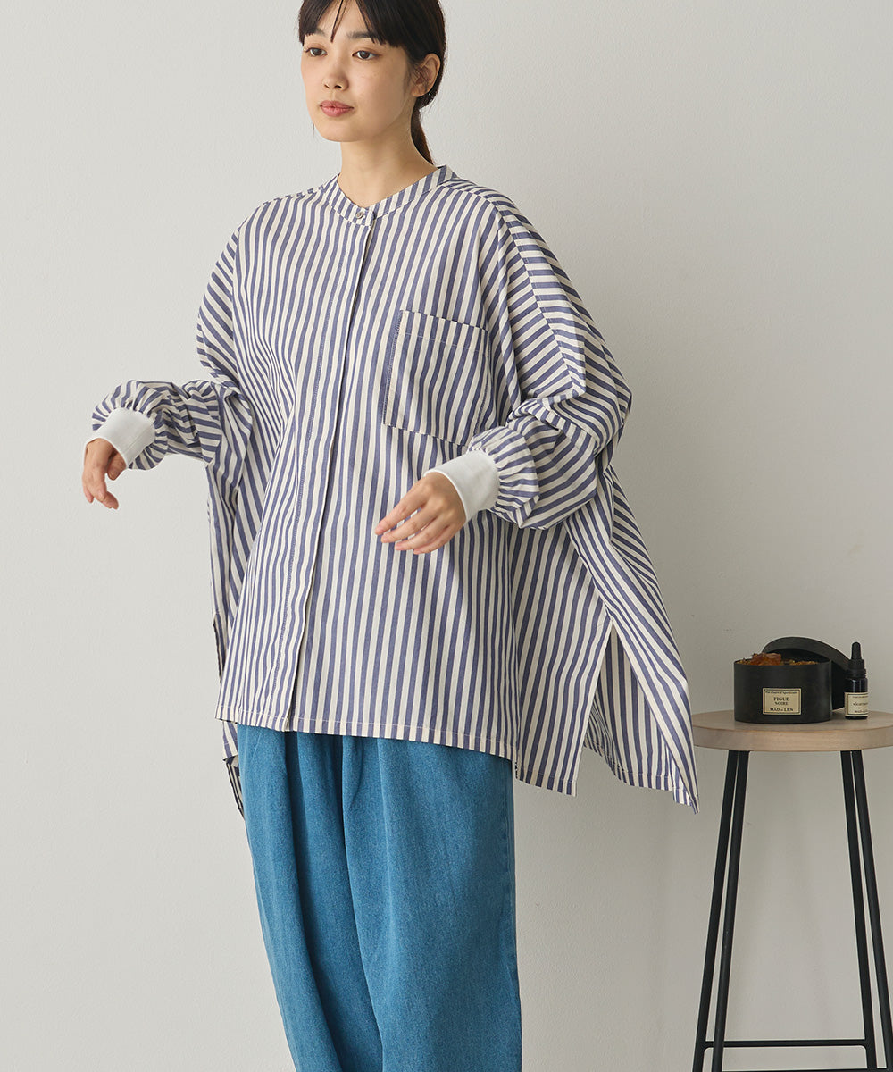 製品洗いブロード袖口リブBIGシャツ[1325-4105]