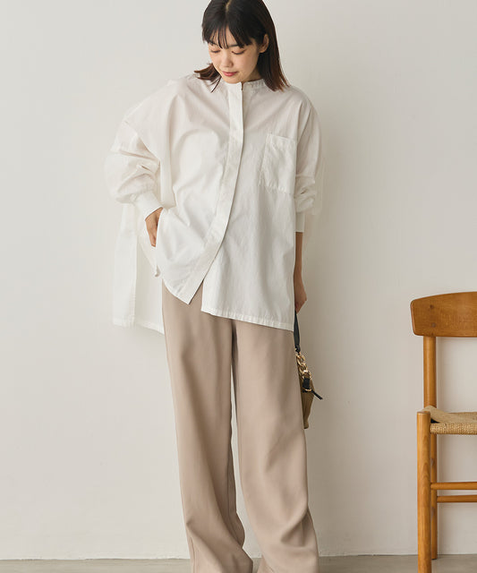 製品洗いブロード袖口リブBIGシャツ[1325-4105]