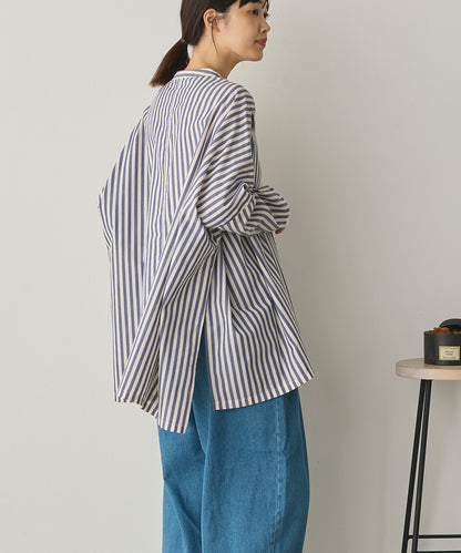 製品洗いブロード袖口リブBIGシャツ[1325-4105]