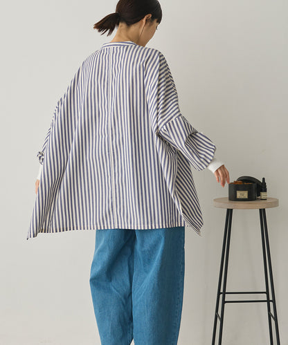 製品洗いブロード袖口リブBIGシャツ[1325-4105]