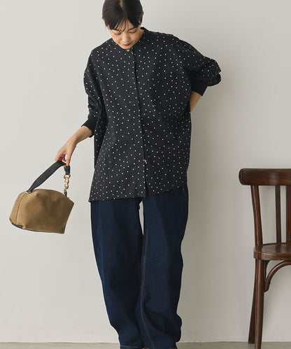 製品洗いブロード袖口リブBIGシャツ[1325-4105]