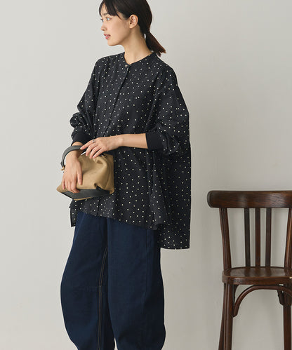 製品洗いブロード袖口リブBIGシャツ[1325-4105]