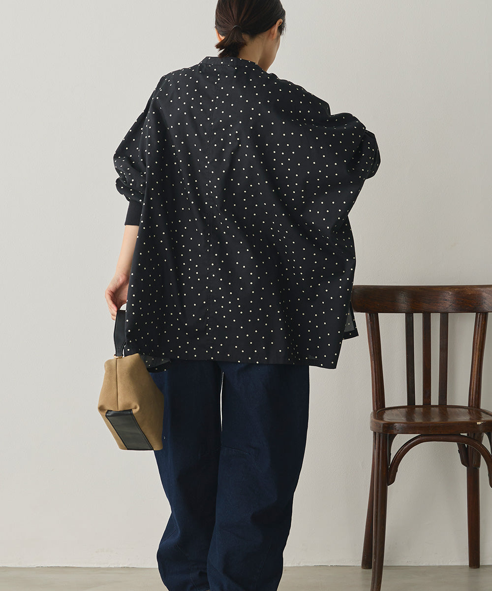 製品洗いブロード袖口リブBIGシャツ[1325-4105]