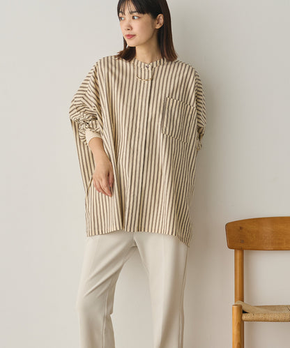 製品洗いブロード袖口リブBIGシャツ[1325-4105]