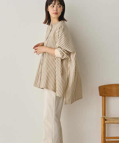 製品洗いブロード袖口リブBIGシャツ[1325-4105]