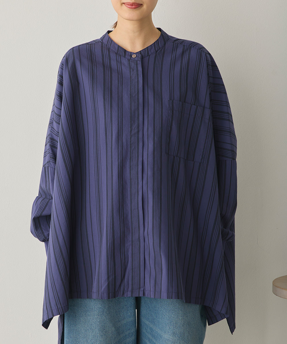 製品洗いブロード袖口リブBIGシャツ[1325-4105]