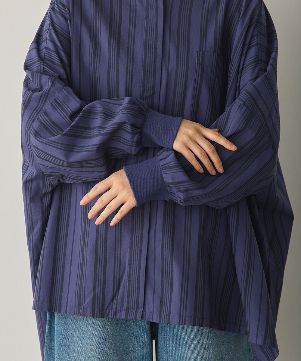 製品洗いブロード袖口リブBIGシャツ[1325-4105]