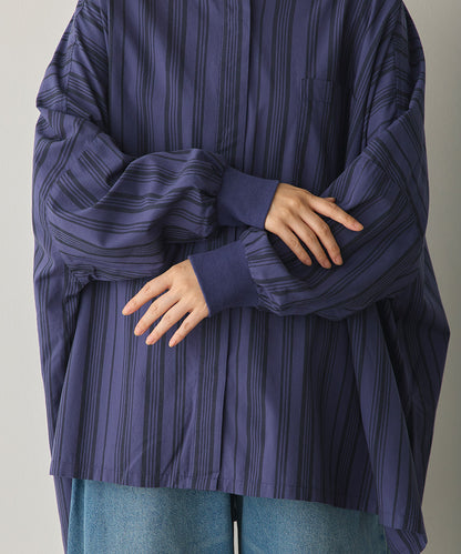 製品洗いブロード袖口リブBIGシャツ[1325-4105]