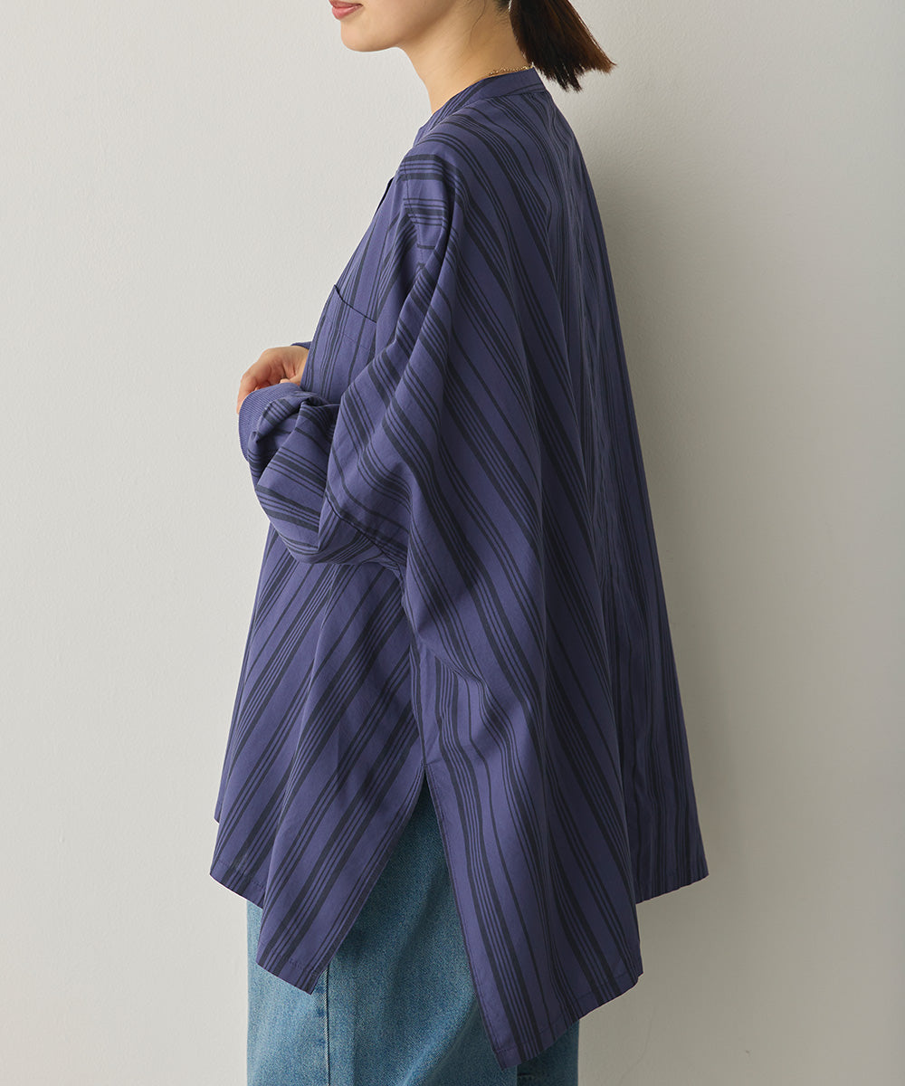 製品洗いブロード袖口リブBIGシャツ[1325-4105]