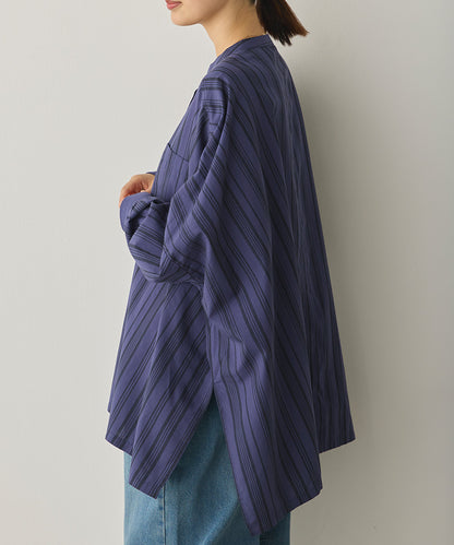 製品洗いブロード袖口リブBIGシャツ[1325-4105]