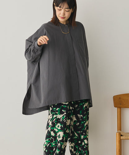 製品洗いブロード袖口リブBIGシャツ[1325-4105]