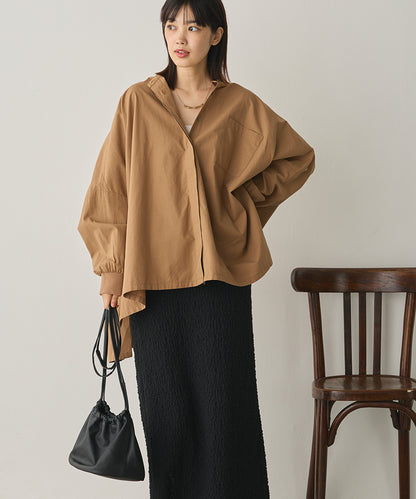 製品洗いブロード袖口リブBIGシャツ[1325-4105]