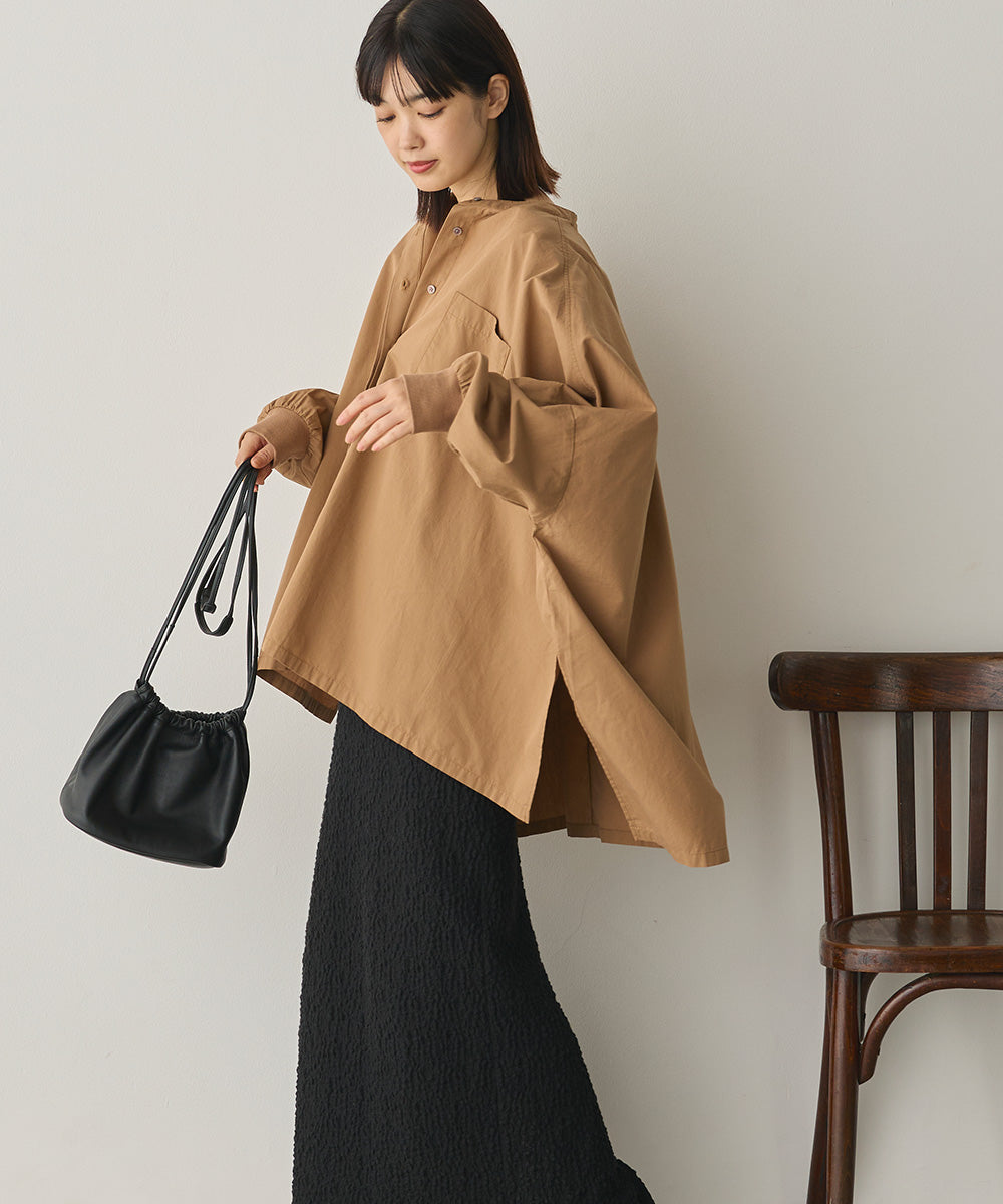 製品洗いブロード袖口リブBIGシャツ[1325-4105]