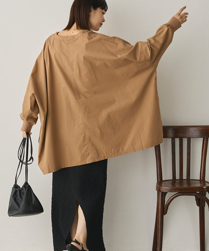 製品洗いブロード袖口リブBIGシャツ[1325-4105]