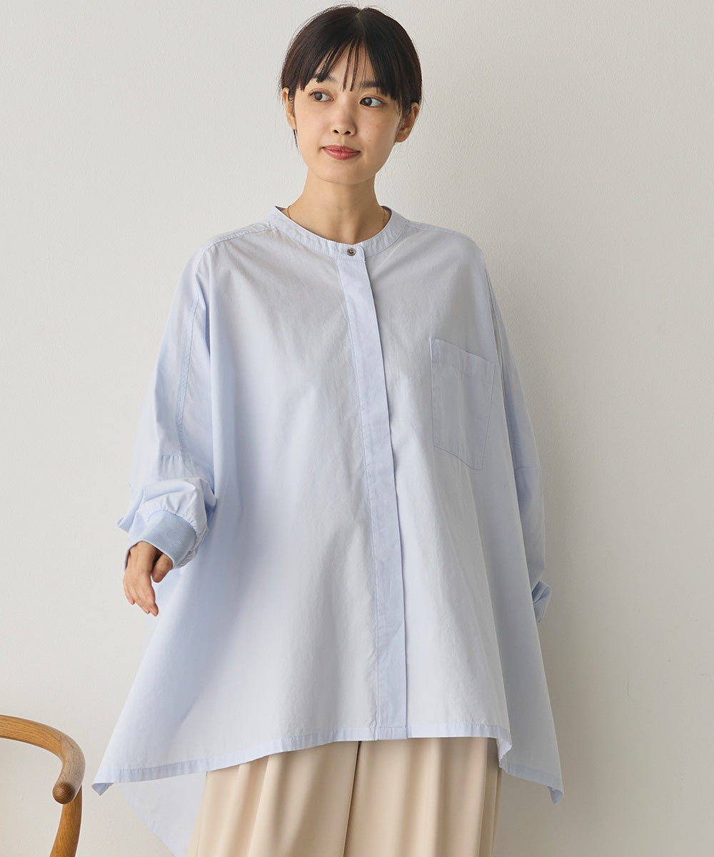 製品洗いブロード袖口リブBIGシャツ[1325-4105]