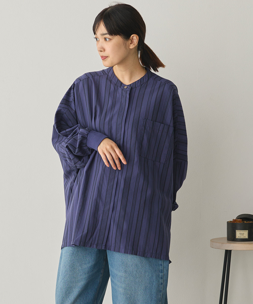製品洗いブロード袖口リブBIGシャツ[1325-4105]