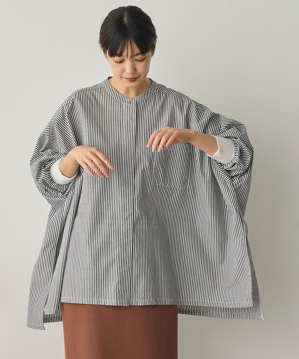 製品洗いブロード袖口リブBIGシャツ[1325-4105]