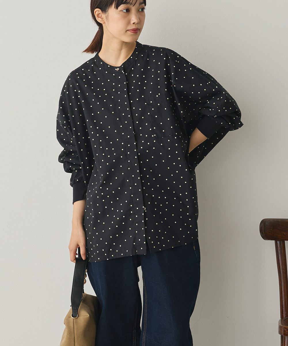 製品洗いブロード袖口リブBIGシャツ[1325-4105]