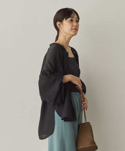 シアーボリューム袖長袖プルオーバー[1325-4109]