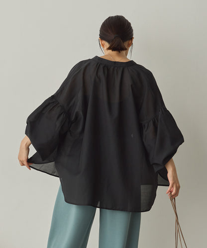 シアーボリューム袖長袖プルオーバー[1325-4109]