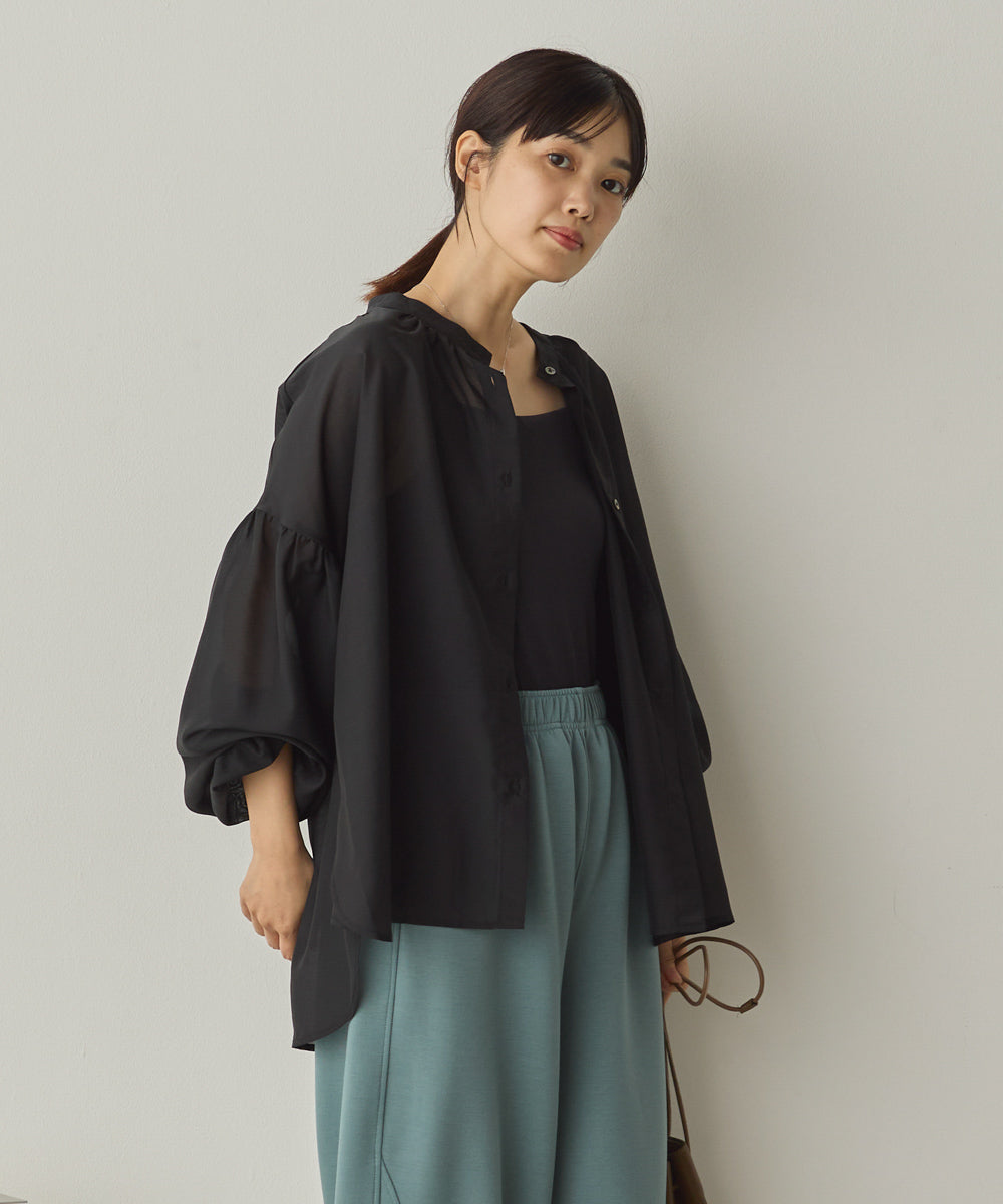 シアーボリューム袖長袖プルオーバー[1325-4109]