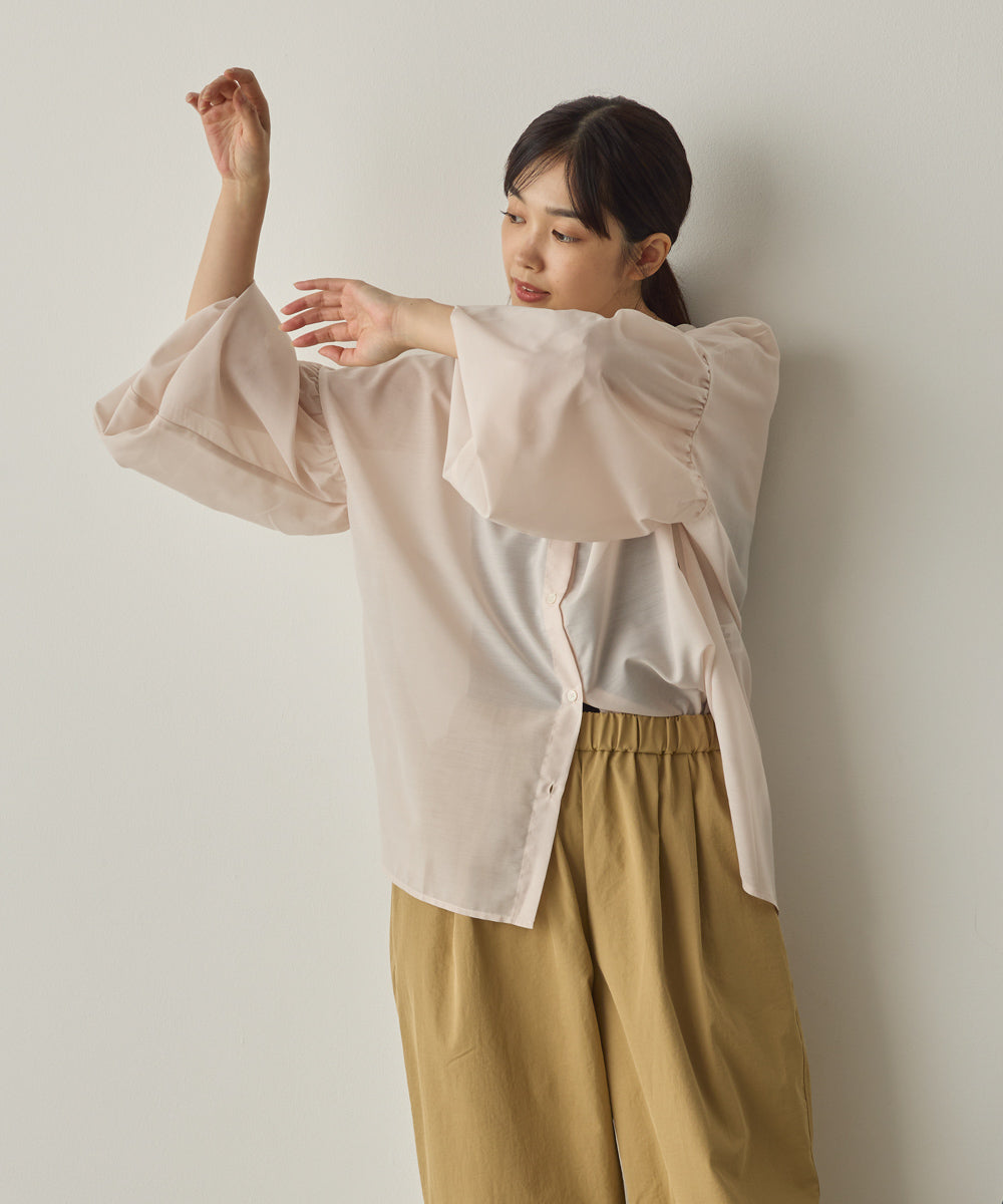 シアーボリューム袖長袖プルオーバー[1325-4109]