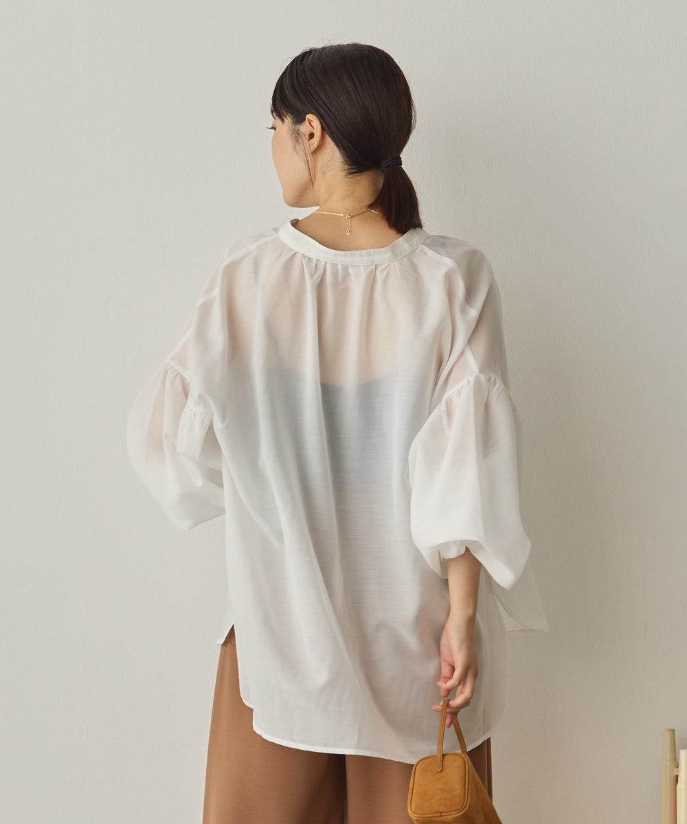 シアーボリューム袖長袖プルオーバー[1325-4109]