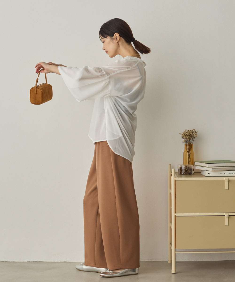 シアーボリューム袖長袖プルオーバー[1325-4109]