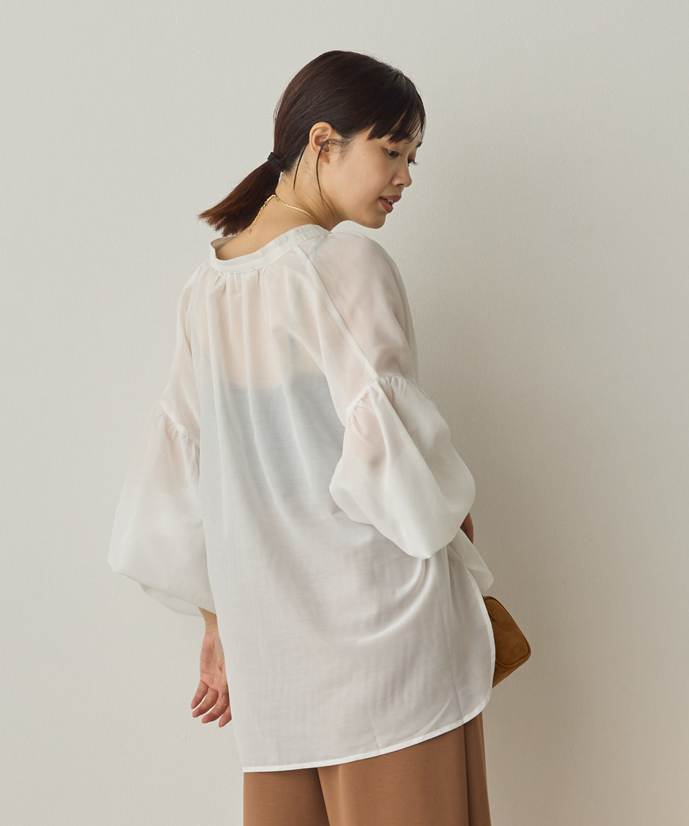 シアーボリューム袖長袖プルオーバー[1325-4109]