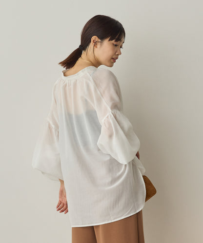 シアーボリューム袖長袖プルオーバー[1325-4109]