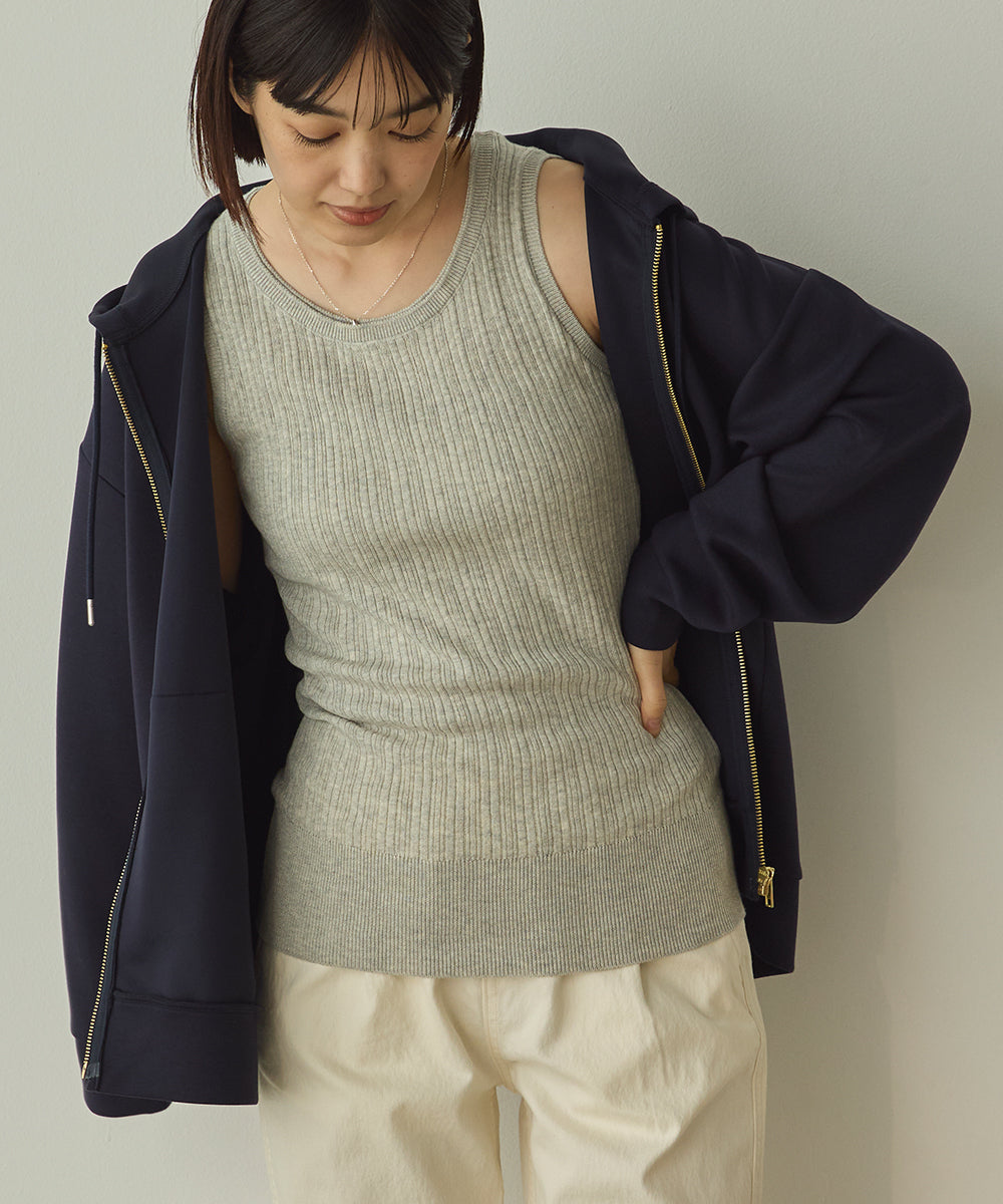 ふんわりコットンランダムリブタンクトップ[1325-5101]