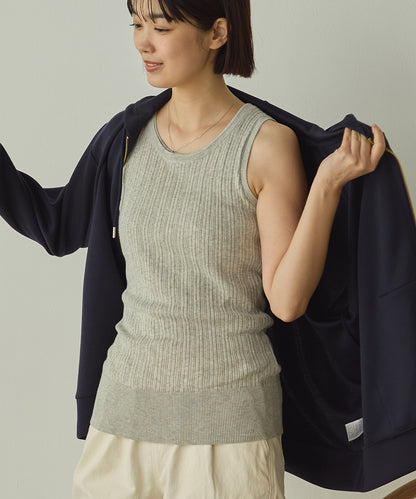 ふんわりコットンランダムリブタンクトップ[1325-5101]