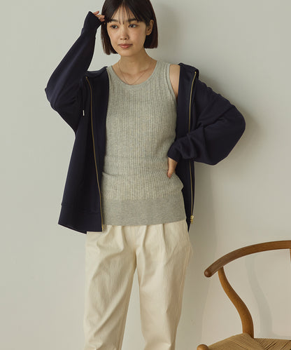 ふんわりコットンランダムリブタンクトップ[1325-5101]