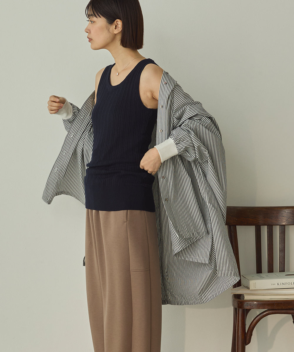 ふんわりコットンランダムリブタンクトップ[1325-5101]