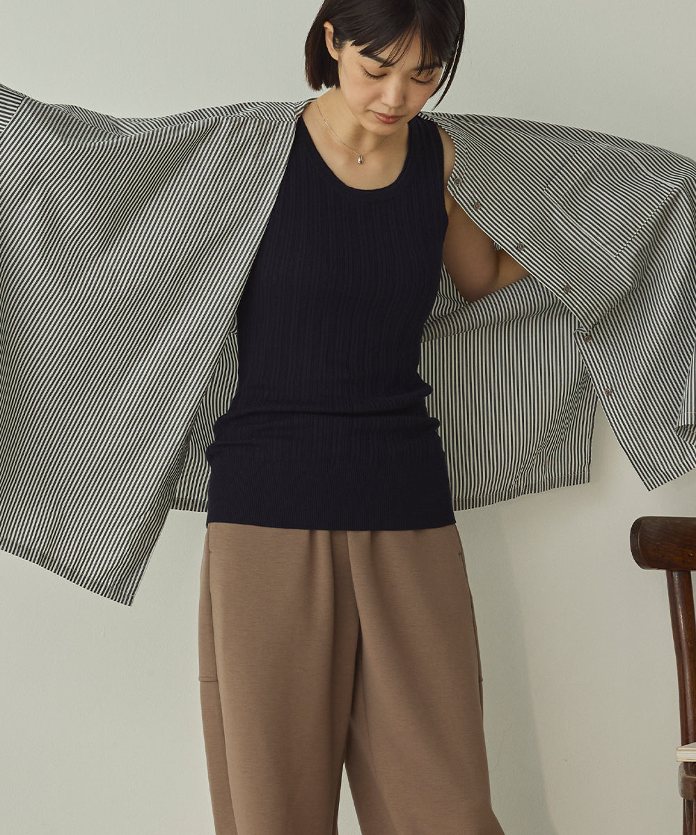 ふんわりコットンランダムリブタンクトップ[1325-5101]