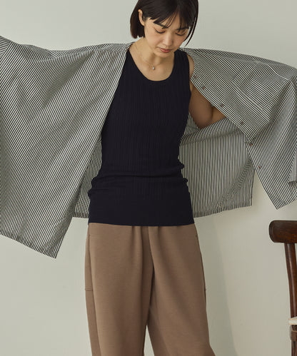 ふんわりコットンランダムリブタンクトップ[1325-5101]