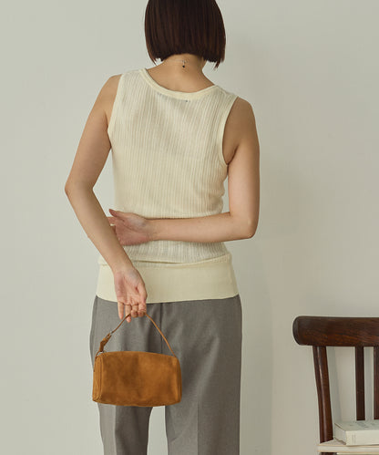 ふんわりコットンランダムリブタンクトップ[1325-5101]