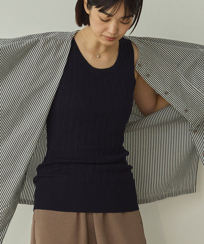 ふんわりコットンランダムリブタンクトップ[1325-5101]