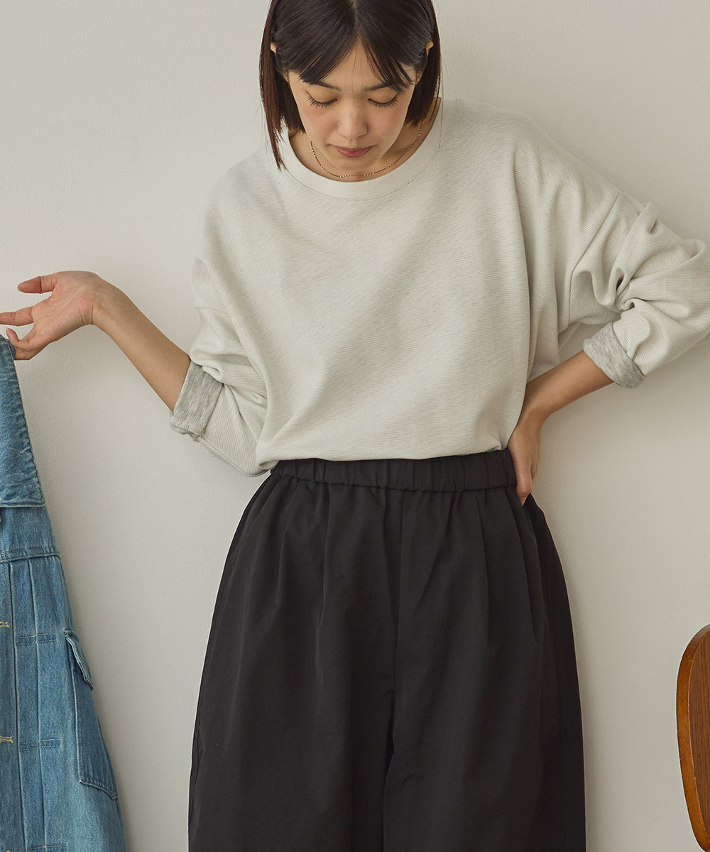 リップルダブルフェイスワイドシルエットTシャツ[1325-6142]