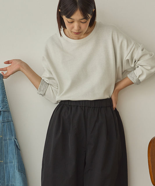 リップルダブルフェイスワイドシルエットTシャツ[1325-6142]