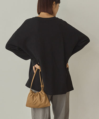 リップルダブルフェイスワイドシルエットTシャツ[1325-6142]