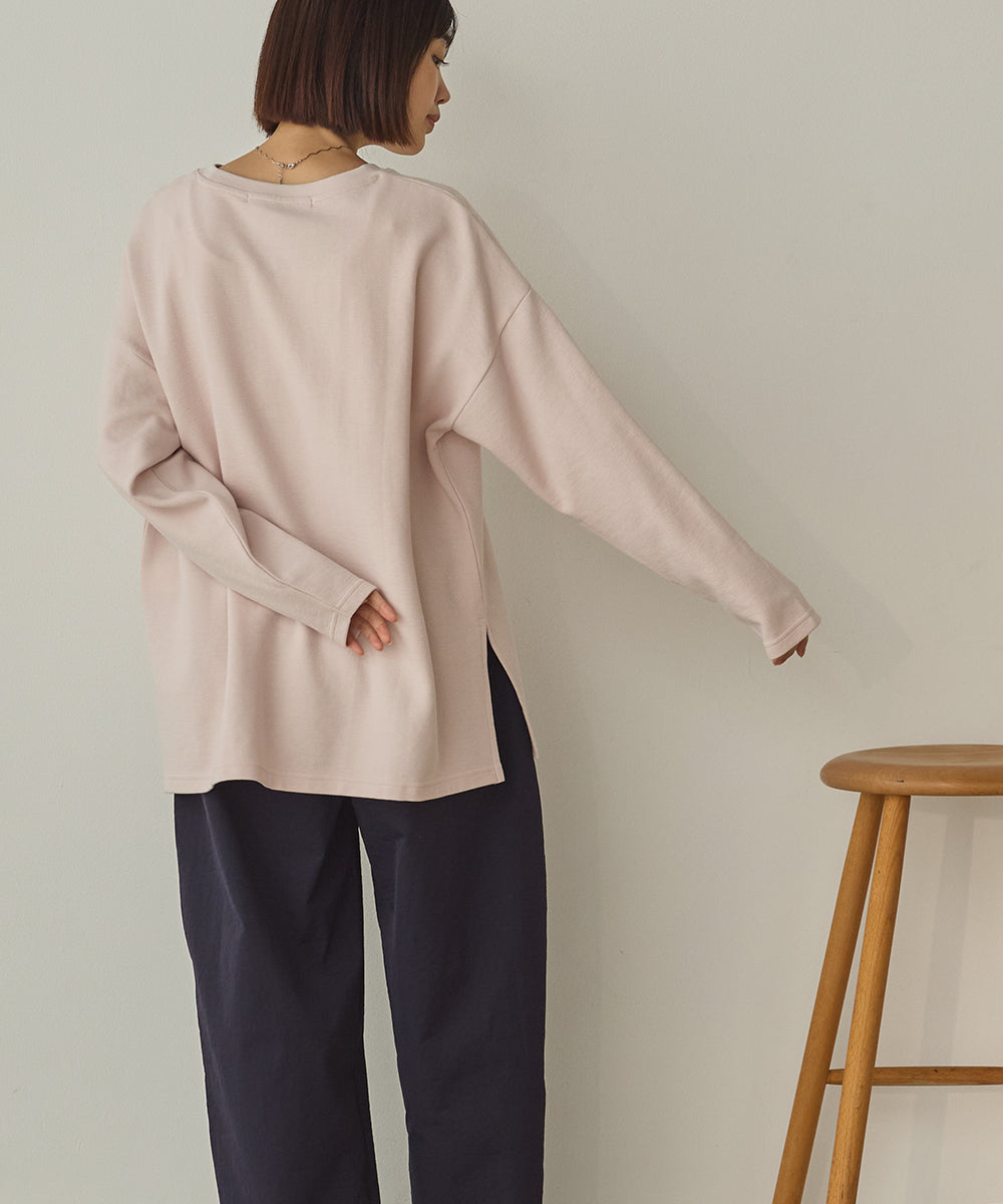 リップルダブルフェイスワイドシルエットTシャツ[1325-6142]