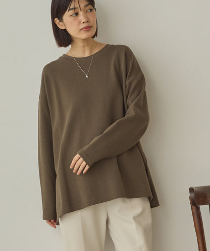 リップルダブルフェイスワイドシルエットTシャツ[1325-6142]