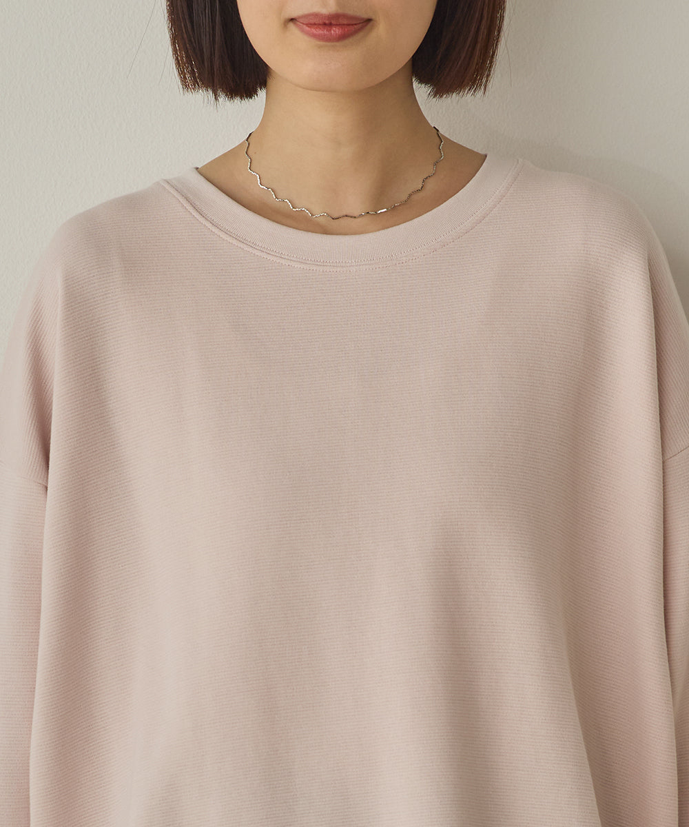 リップルダブルフェイスワイドシルエットTシャツ[1325-6142]