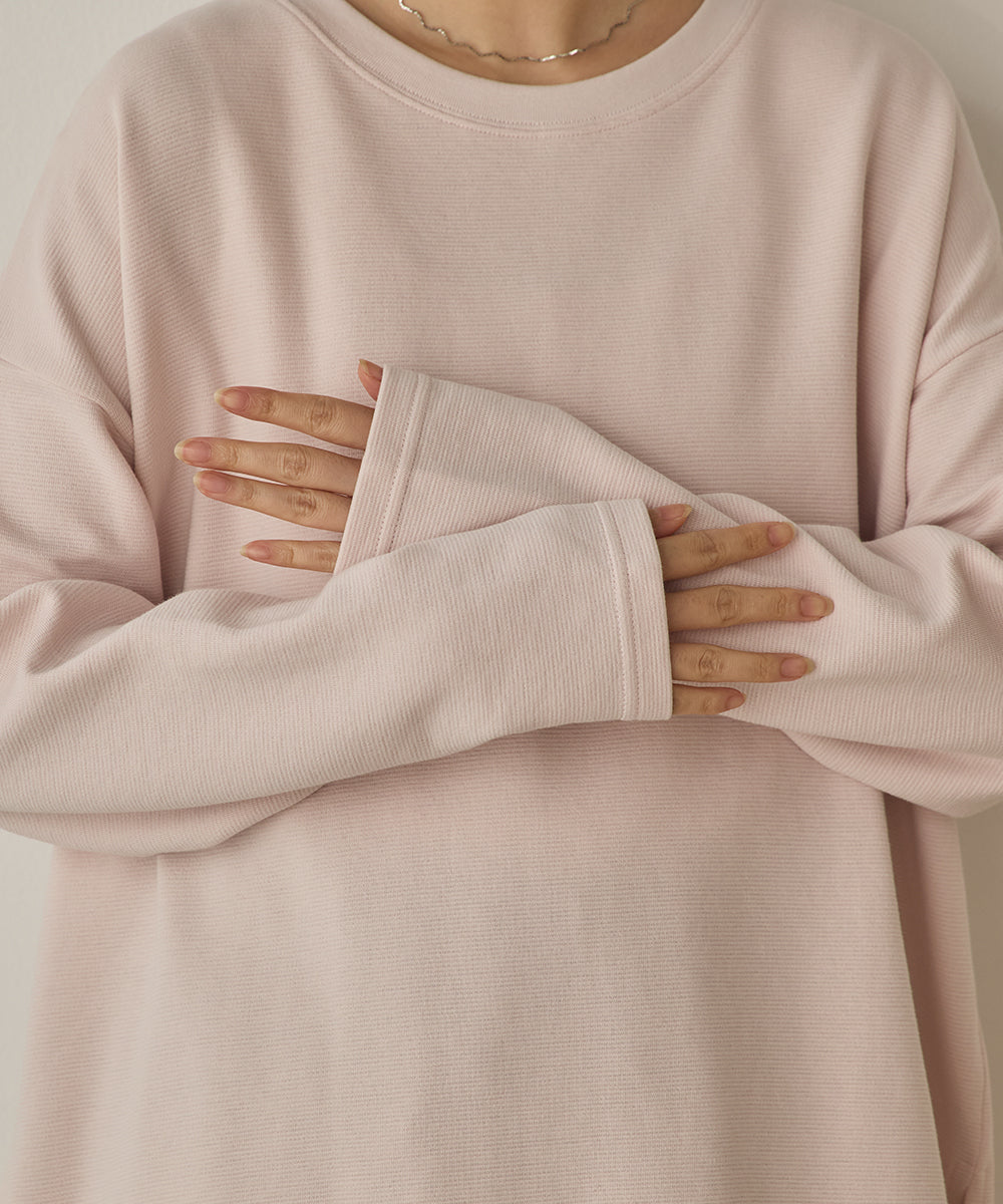 リップルダブルフェイスワイドシルエットTシャツ[1325-6142]