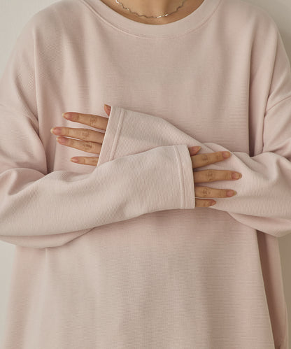 リップルダブルフェイスワイドシルエットTシャツ[1325-6142]