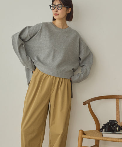 リップルダブルフェイスワイドシルエットTシャツ[1325-6142]